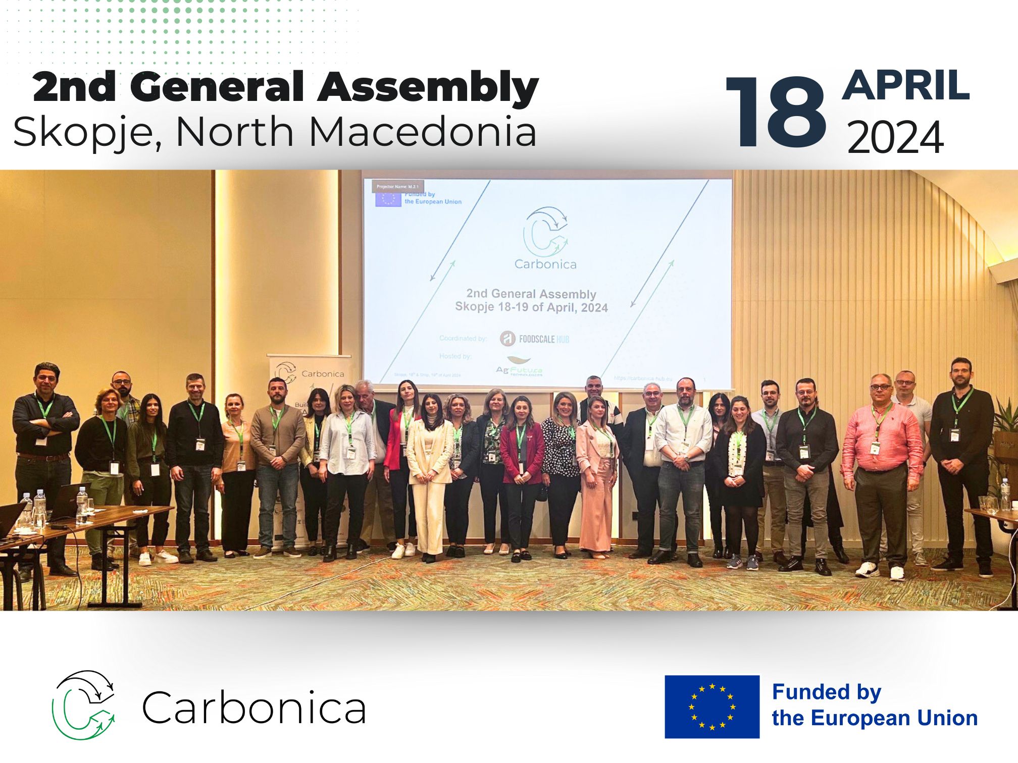 Тридневен настан: Генерално собрание на CARBONICA и придружни настани за напредок и иновации во полето на намалување на јаглероден отпечаток во земјоделство